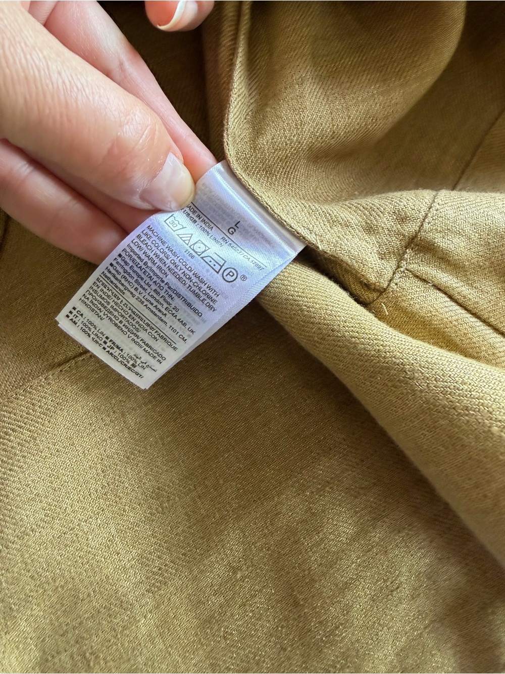 Banana Republic Women’s Linen Tunic NWOT Size L Olive - Picture 9 of 10